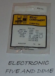 ECG106 T-PNP SI-RF/IF AMP 1 - Picture 1 of 1