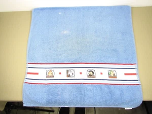 Vintage Tim und Struppi Badetuch Herge Moulinsart 1998 Made in France 100% Baumwolle Blau - Bild 1 von 10