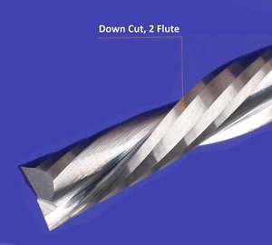 6mm Dia 22mm CEL DOWN CUT Spiral Tool 2 Flute End Mill Solid Carbide Cutter CNC - Picture 1 of 3