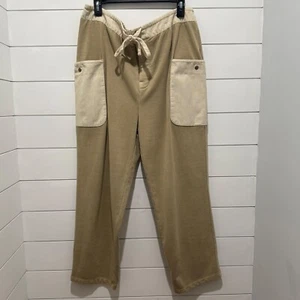 Pantalones de salón Universal Thread para mujer beige tostado bolsillo cargo cordones grandes - Imagen 1 de 13