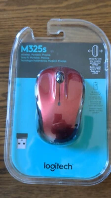 Logitech M325S Wireless Mouse with Receiver,  RED, 910-006830 - Image 1 of 2
