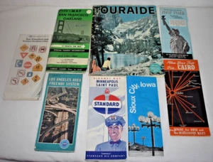 Lote De Colección De 7 Mapas De Estado Y Ciudad + Conoco Touraide - San Francisco Nueva York+++ - Imagen 1 de 18