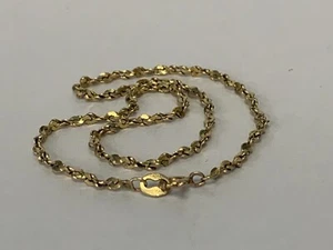 ESTATE 14k FLAT MARINER GOLD ANKLET 2.6GRAMS - Picture 1 of 4