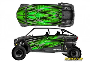 2019+ Polaris RZR 1000 S4 Hades Design Decal Graphic Kit Wraps Deco Sticker - Picture 1 of 9