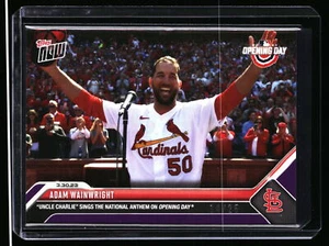 2023 Topps Now Adam Wainwright Purple Opening Day 6 #14/25 - Picture 1 of 2