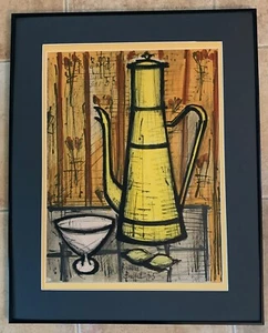 Bernard Buffet (After) “Cafetière Jaune” (Yellow Coffeepot) Signed/Matted/Framed - Picture 1 of 8