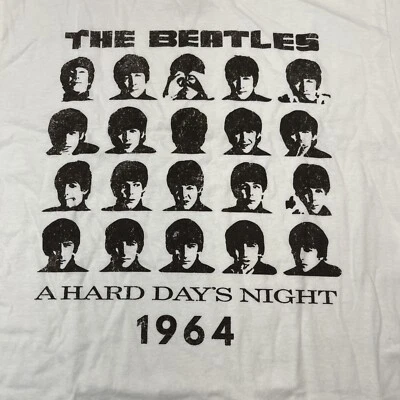 Beatles A Hard Day’s Night 1964 T Shirt Size S Rolled Sleeve Distressed Neck Hem - Image 1 of 4