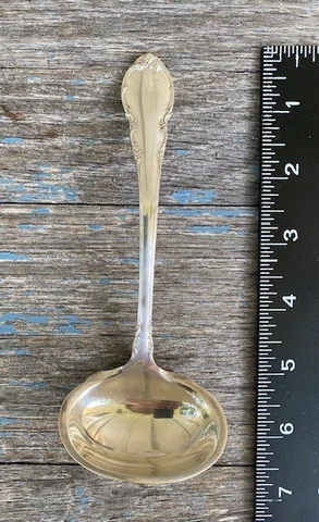 Lunt Sterling Silver Modern Victorian c 1941 CREAM LADLE, No Monogram Cover