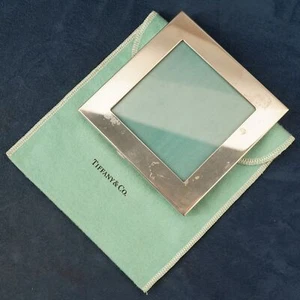 Tiffany & Co. Sterling Silver Square Picture Frame - Free Shipping USA - Picture 1 of 15