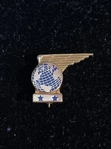 “PAN AM AIRLINES" PAA WINGS 10 YEARS OF SERVICE STAR 10K GOLD PIN 1950’s Vintage - Picture 1 of 12