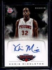 2012-13 Marquee Khris Middleton Rookie Signatures Auto Autograph RC #61 Pistons