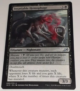 Insatiable Hemophage 093 Ikoria Lair of Behemoths Mtg IKO Magic Creature Card - Picture 1 of 1