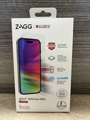 ZAGG Invisible Shield Blue Light Glass+ Defense Elite Versionguard iPhone 14 Pro - Image 1 of 4