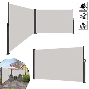 Seitenmarkise UV-Schutz Sonnenmarkise Seitenmarkisen Grau Ausziehbar Wandmarkise - Bild 1 von 18