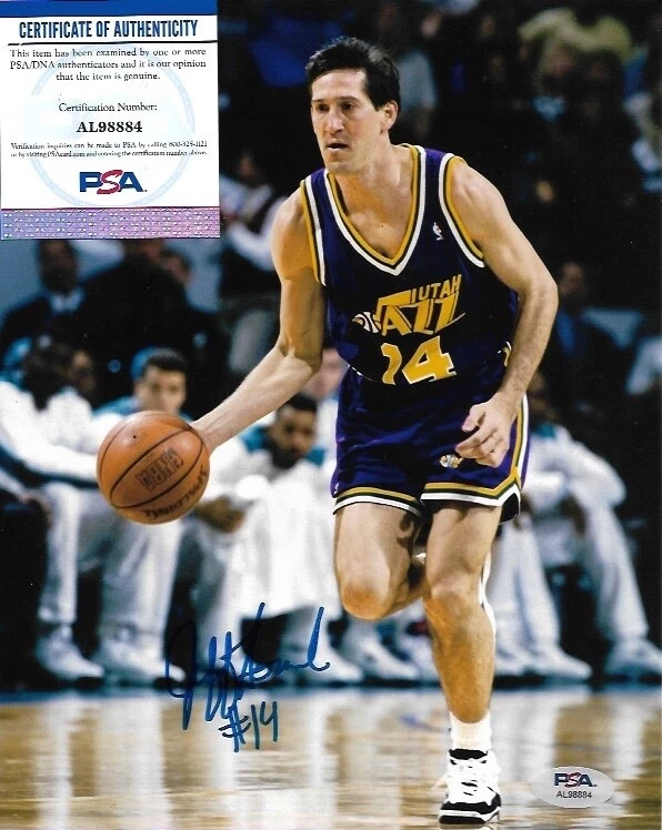 JEFF HORNACEK signed autographed UTAH JAZZ 8X10 photo w/ COA PSA AL98884 - Image 1 of 1