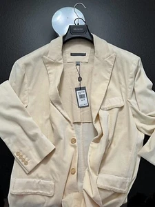 Chaqueta de lujo para hombre John Varvatos Collection - Terciopelo - Crudo - Hecha en Italia - De colección - Imagen 1 de 17