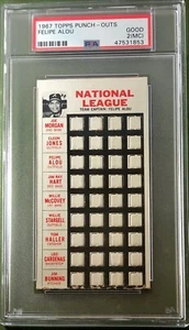 1967 TOPPS PUNCH-OUTS FELIPE ALOU PSA 2(MC) ATLANTA BRAVES TEST ISSUE - Picture 1 of 2