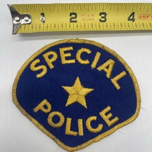 Vintage Special Police Office Shoulder Patch Blue Yellow ~4x4.5” Star Middle - Picture 1 of 4