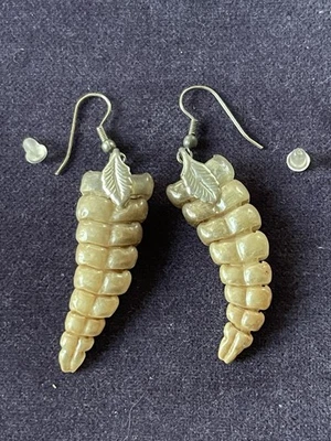 "Pendientes colgantes de serpiente de cascabel real plumas de plata 2"" ¡Escucha el sonajero!! Foto 1 de 4
