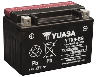 Batería Yuasa YTX9BS 12V sin mantenimiento para Suzuki Bandit 400 GSF400 1991-93 Foto 1 de 3