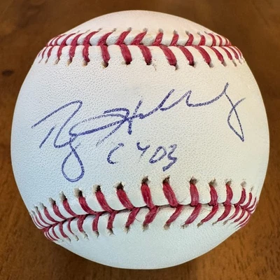 Roy Halladay CY 03 Signed Autographed Major League Baseball Ball JSA LOA - Image 1 of 4
