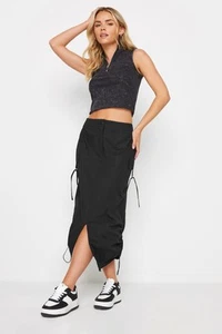 PixieGirl Cargo Ruched Midi Skirt - Picture 1 of 16