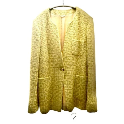 [USADO] Chaqueta de tweed individual para mujer Kiton, talla 42, sin cuello DESDE JAPÓN Foto 1 de 3