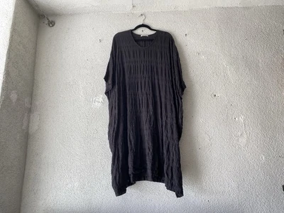 $270 BLACK CRANE blk TEXTURED COTTON REC DRESS - Image 1 of 4