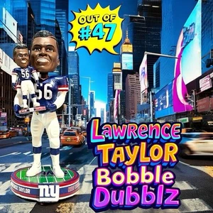 LAWRENCE TAYLOR New York Giants Legend "Bobble Dubblz" Out of #47 NFL Bobblehead - Picture 1 of 11