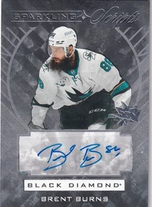2021-22 Black Diamond Sparkling Scripts #SCBB Brent Burns Auto - Picture 1 of 2