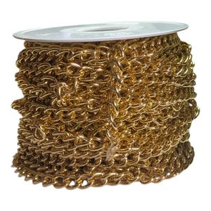 7mm Metal Chain in Silver or Gold - Sold by the Metre - Picture 1 of 4