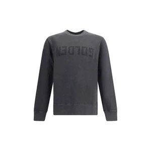 Golden Goose Men Gray Sweatshirt 100% Cotton Logo Print Long Sleeves Pullover - Picture 1 of 3