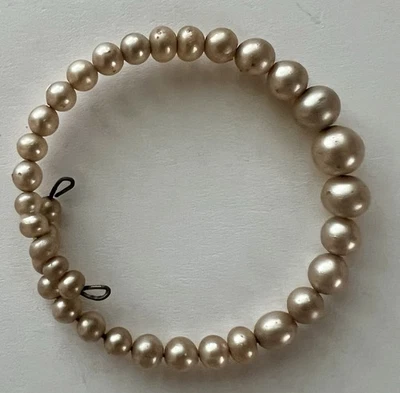 Vintage Wired Faux Pearl Bracelet For Baby Or Child - Image 1 of 3