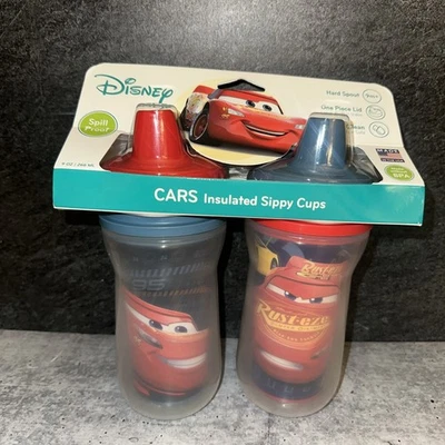 2 The First Years Tomy Cars Disney Pixar Insulated Sippy Cup lightning McQueen - Image 1 of 2