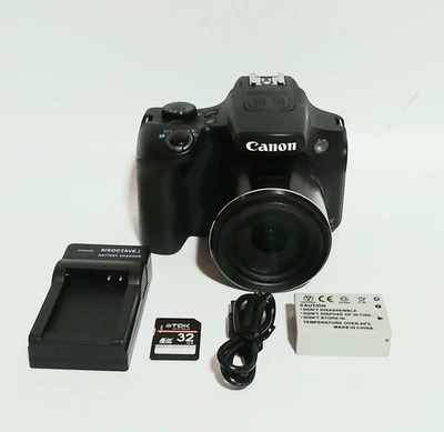Canon PowerShot SX60 Black HS Digital Camera Tested W/Charger - Image 1 of 4