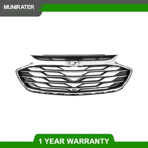 New Front Bumper Upper Grille Grill Black/Chrome Trim For Chevrolet Cruze 2019 - Picture 1 of 14