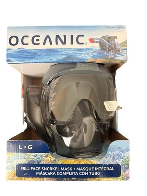 Oceanic Full Face Snorkel Mask L/G Gray Black – New open Box - Image 1 of 4