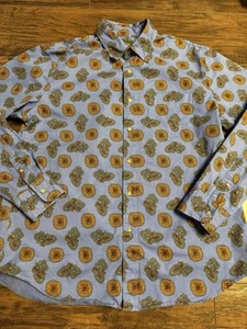 VINTAGE J Crew Hemd Herren Small Blau Paisley Ruderer Langarm - Bild 1 von 9