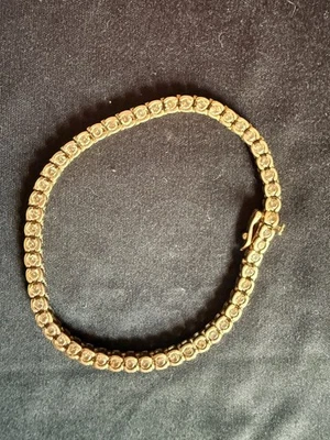 Pulseira de tênis de ouro amarelo 10k com diamante 2,50 ctw - Imagem 1 de 4