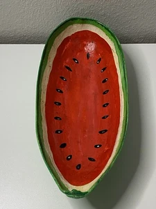 Bandeja de sandía vintage de papel lacado maché fruta verano picnic - Imagen 1 de 5