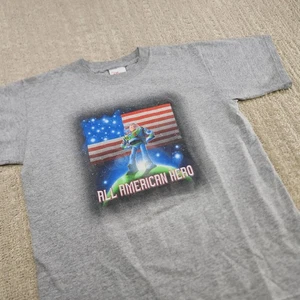 Camisa Vintage Buzz Lightyear Juvenil Mediana 8-10 Años 90 Y2K Gris Disney - Imagen 1 de 9