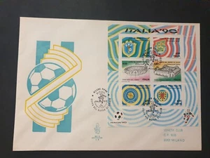 Busta Stadi Calcio Italia 90 Coppa del Mondo FDC Venetia Club 1990 (VR177) - Foto 1 di 2