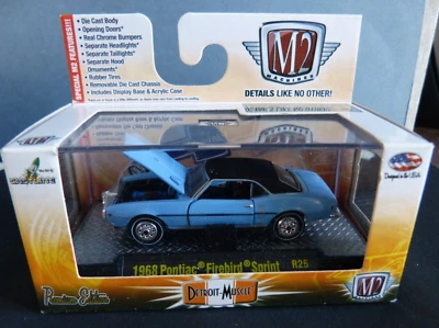 M2 Machines Modell 1:64 : 1968 Pontiac Firebird Sprint , blau - OVP - Bild 1 von 4