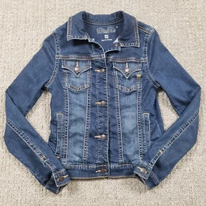 Miss Me Jacket Womens Medium Blue Denim Jean Trucker Western Y2k - Picture 1 of 10