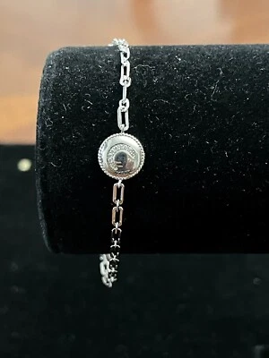 Brazalete de plata .925 sobre la luna con 7 diamantes de imitación Foto 1 de 4