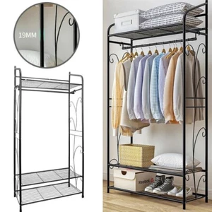Kleiderschrank Schlafzimmer Dielenschrank Offen Garderobe Metall Begehbar Regal - Bild 1 von 7