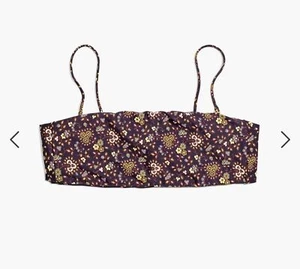 Madewell Bikini Oberteil Damen XXL XXLarge Wildplains Blumen Wende Bandeau B1 - Bild 1 von 9