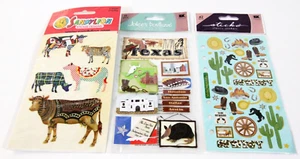 Western & Cowboy Stickers Set of 3 Packages New 62 Stickers Total Cactus Texas - Picture 1 of 6