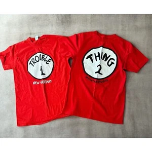 TROUBLE 1 THING 2 Red T-Shirts New Orleans Universal Halloween Small Cosplay - Picture 1 of 7