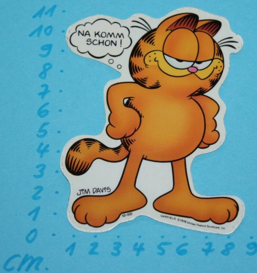 Vintage Garfield Na komm schon! Aufkleber Sticker original bsb 53-032 ca. 1987 - Bild 1 von 1
